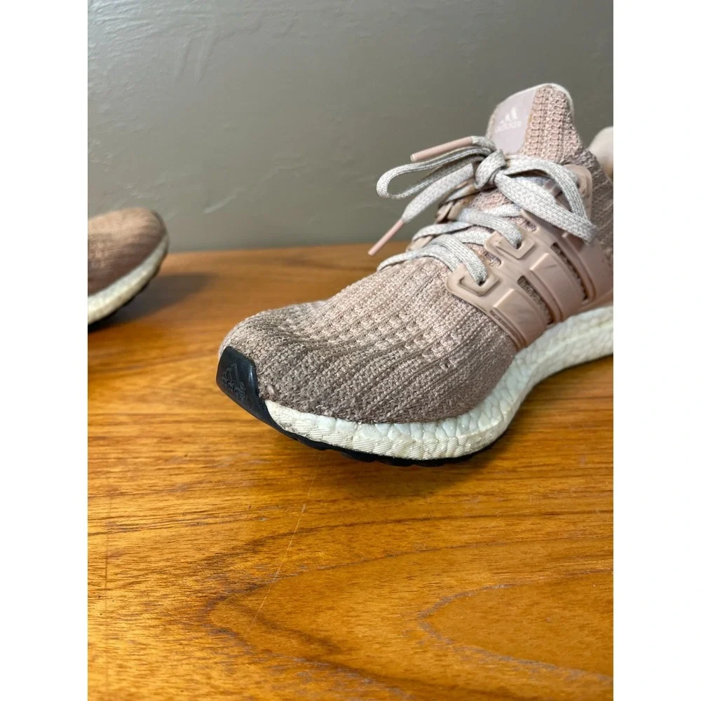 Adidas Ultra Boost 4.0 Shoes Womens 7.5 Pink Ash Pearl Running Comfort Sneakers